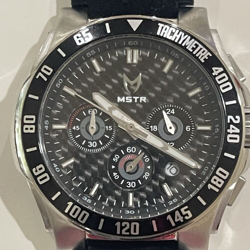MSTR GT Chronograph Watch Limited Edition No. 078 | Carbon Dial Racing Style